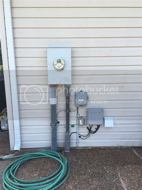 electric meter box coming off wall|underground fed meter base problems.